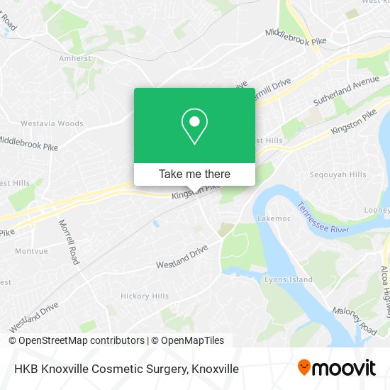 Mapa de HKB Knoxville Cosmetic Surgery