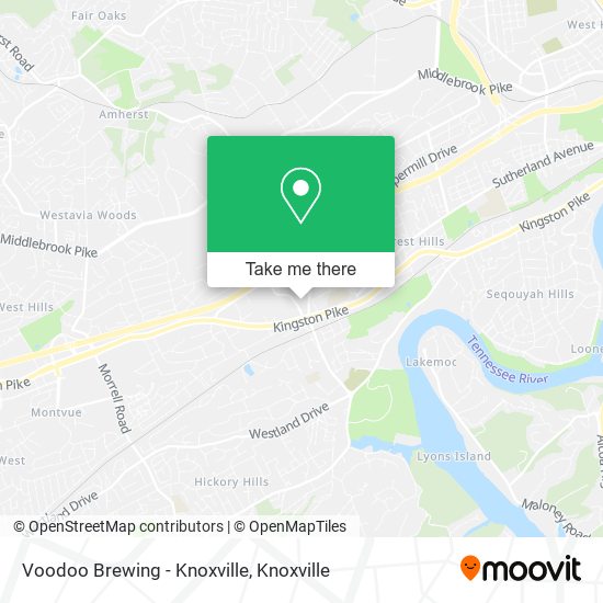 Voodoo Brewing - Knoxville map