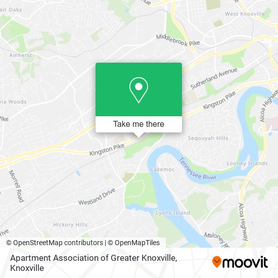 Mapa de Apartment Association of Greater Knoxville