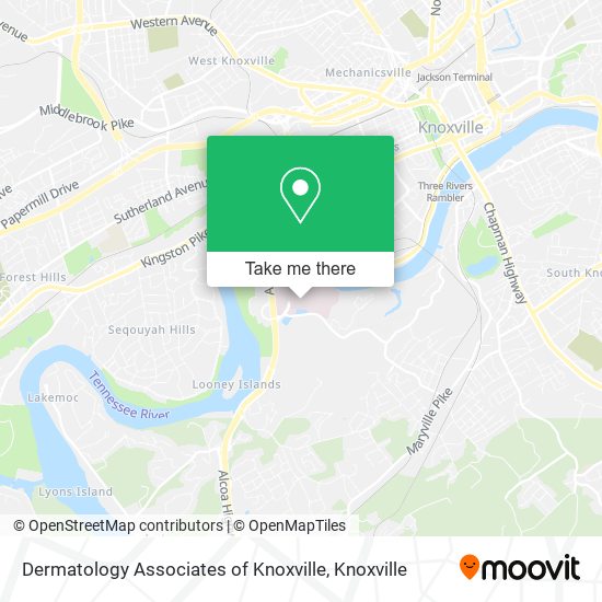 Mapa de Dermatology Associates of Knoxville