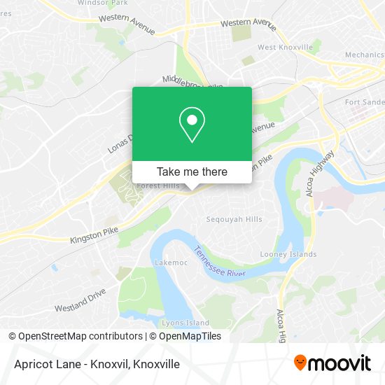 Mapa de Apricot Lane - Knoxvil