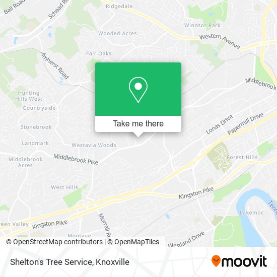 Shelton's Tree Service map