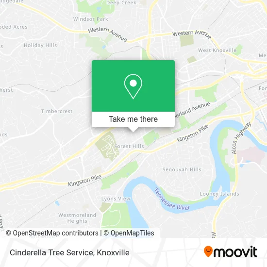 Cinderella Tree Service map