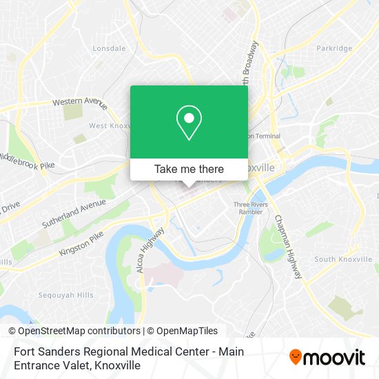 Fort Sanders Regional Medical Center - Main Entrance Valet map