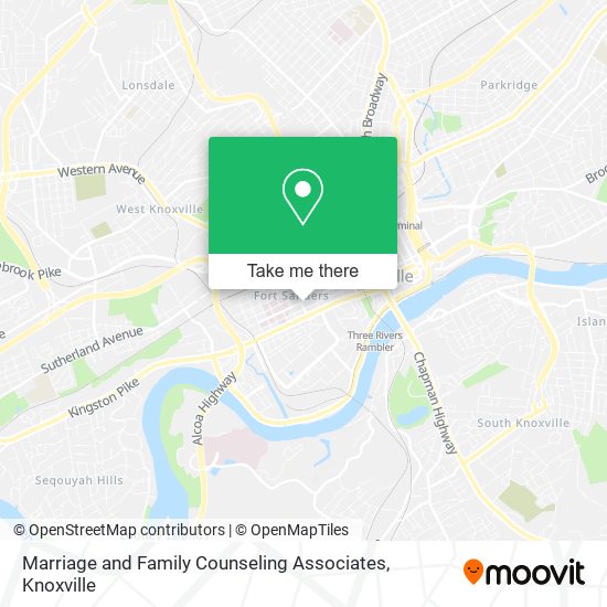 Marriage and Family Counseling Associates map