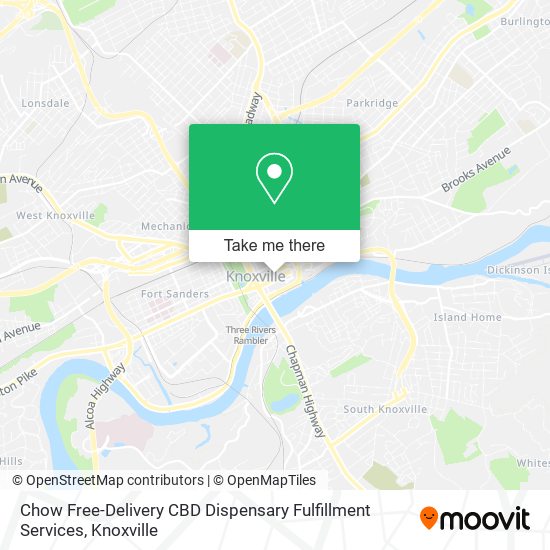 Mapa de Chow Free-Delivery CBD Dispensary Fulfillment Services