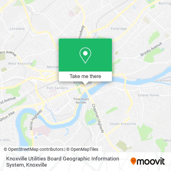 Knoxville Utilities Board Geographic Information System map