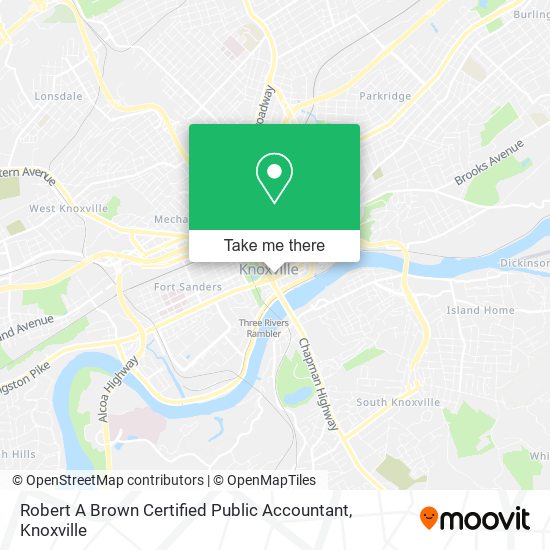Robert A Brown Certified Public Accountant map