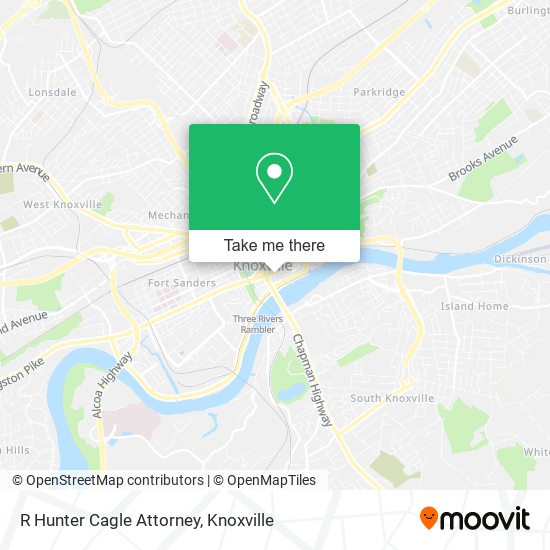 R Hunter Cagle Attorney map