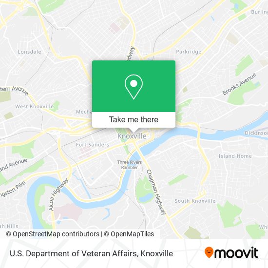 U.S. Department of Veteran Affairs map