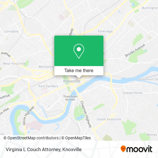 Virginia L Couch Attorney map