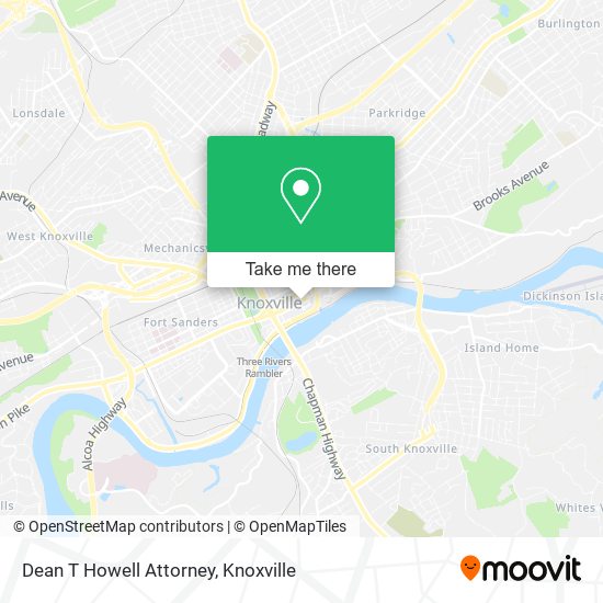 Dean T Howell Attorney map