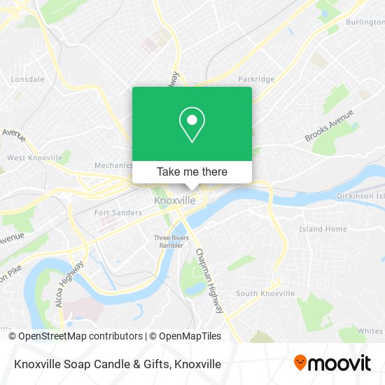 Mapa de Knoxville Soap Candle & Gifts