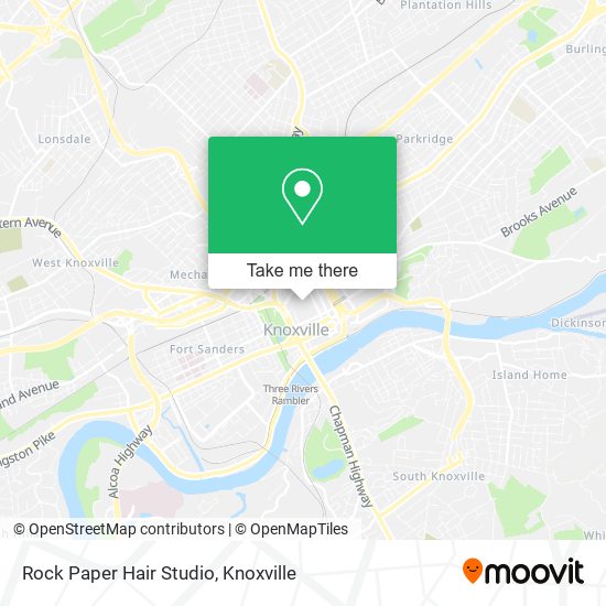Mapa de Rock Paper Hair Studio
