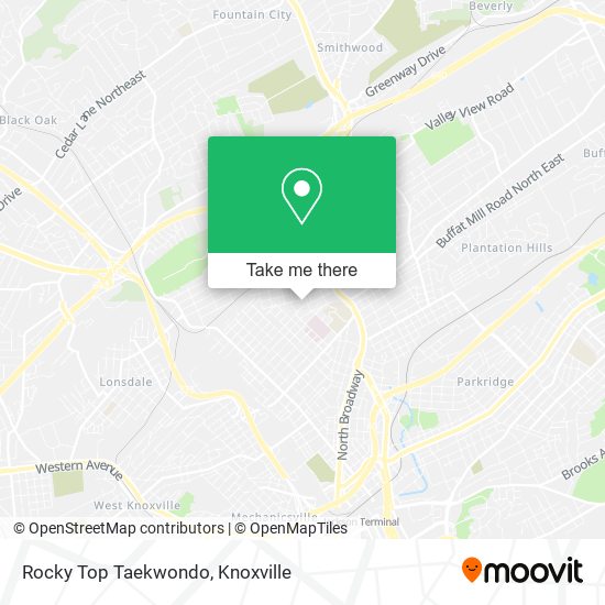 Mapa de Rocky Top Taekwondo