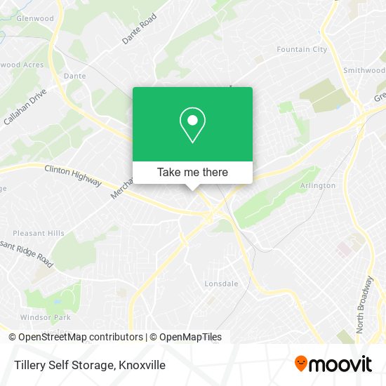 Mapa de Tillery Self Storage