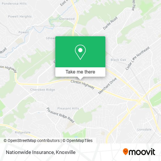 Mapa de Nationwide Insurance