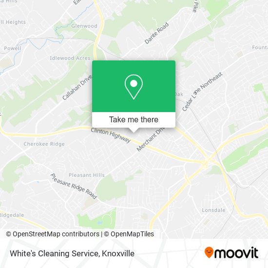 White's Cleaning Service map