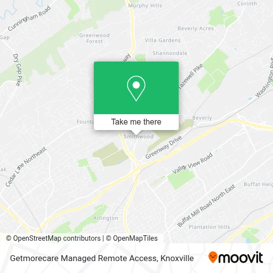 Getmorecare Managed Remote Access map