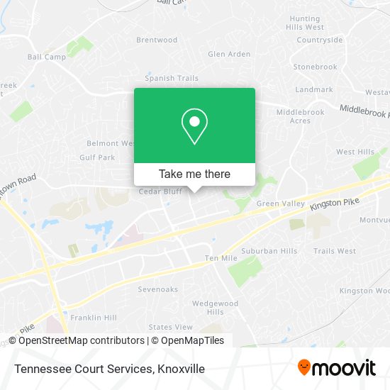 Mapa de Tennessee Court Services