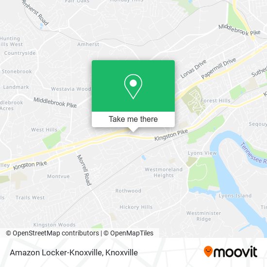 Mapa de Amazon Locker-Knoxville