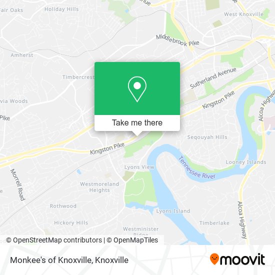 Monkee's of Knoxville map