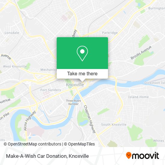 Make-A-Wish Car Donation map