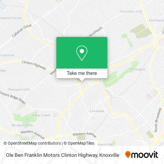 Mapa de Ole Ben Franklin Motors Clinton Highway