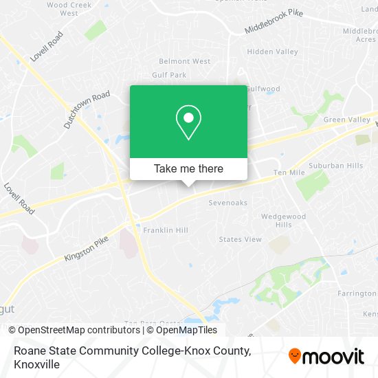 Roane State Community College-Knox County map