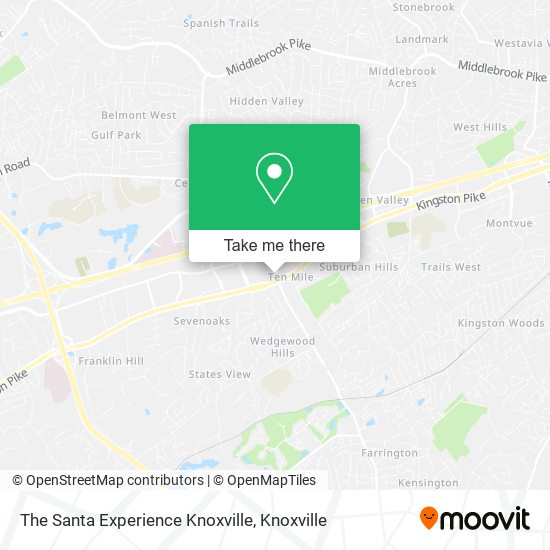 Mapa de The Santa Experience Knoxville