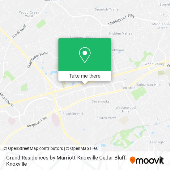 Mapa de Grand Residences by Marriott-Knoxville Cedar Bluff