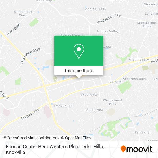 Mapa de Fitness Center Best Western Plus Cedar Hills