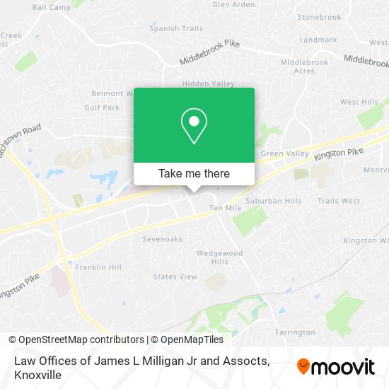 Law Offices of James L Milligan Jr and Assocts map