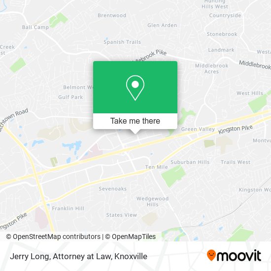 Jerry Long, Attorney at Law map