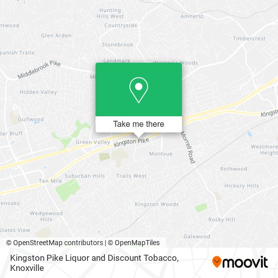 Kingston Pike Liquor and Discount Tobacco map