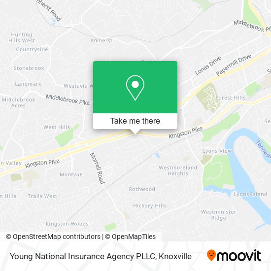 Mapa de Young National Insurance Agency PLLC