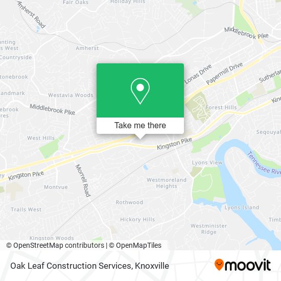 Oak Leaf Construction Services map