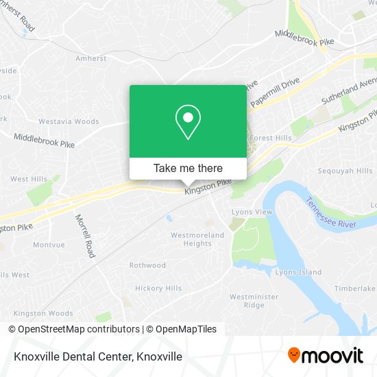 Mapa de Knoxville Dental Center