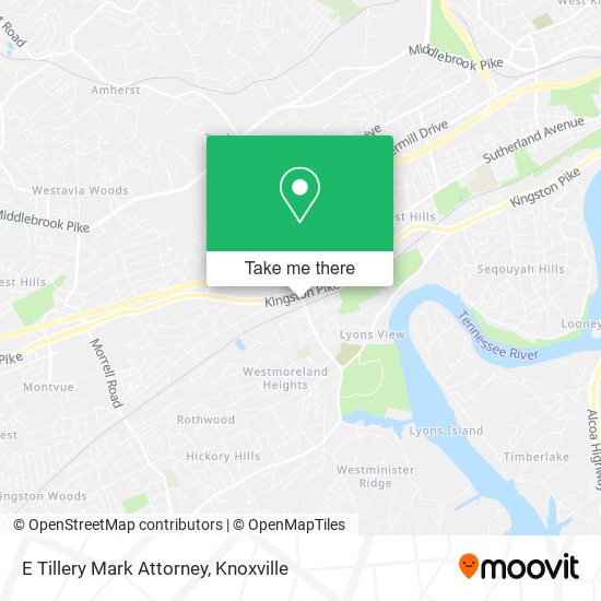 E Tillery Mark Attorney map