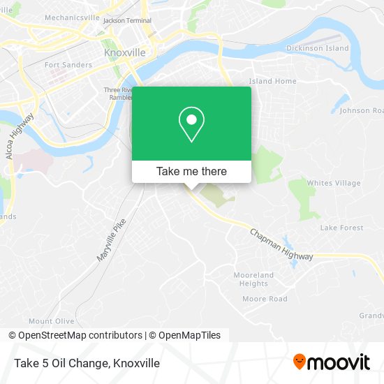 Take 5 Oil Change map