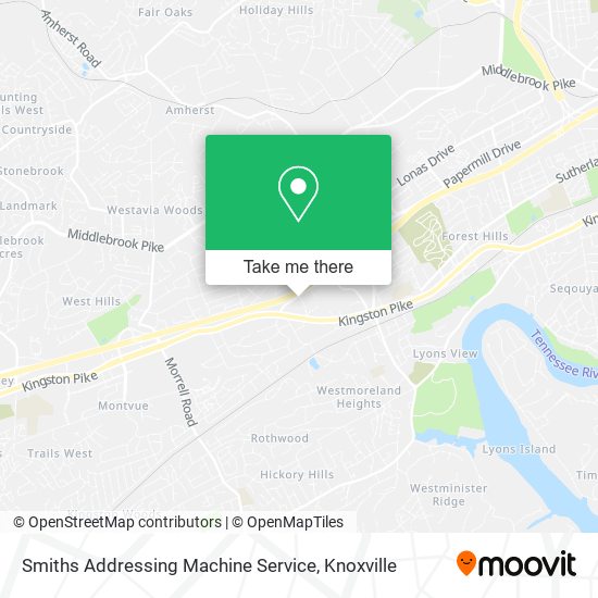 Smiths Addressing Machine Service map