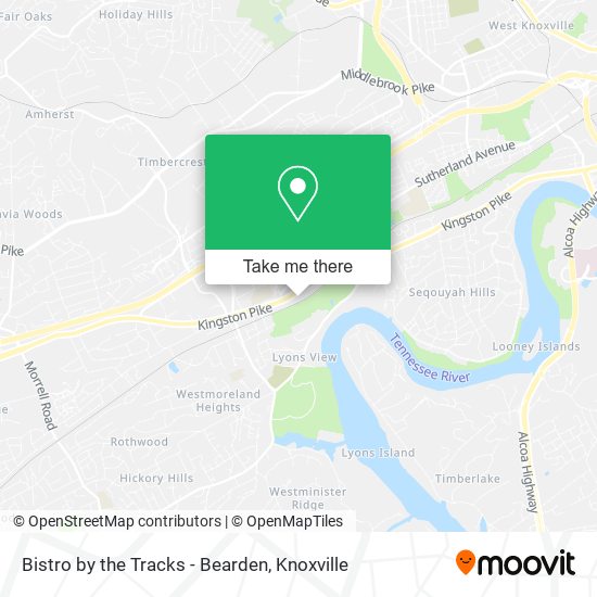 Bistro by the Tracks - Bearden map