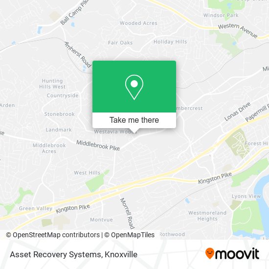 Asset Recovery Systems map