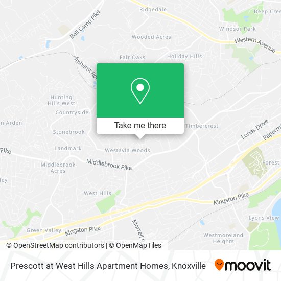 Prescott at West Hills Apartment Homes map