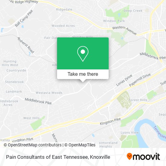 Pain Consultants of East Tennessee map