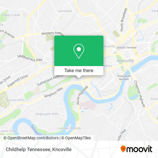 Childhelp Tennessee map
