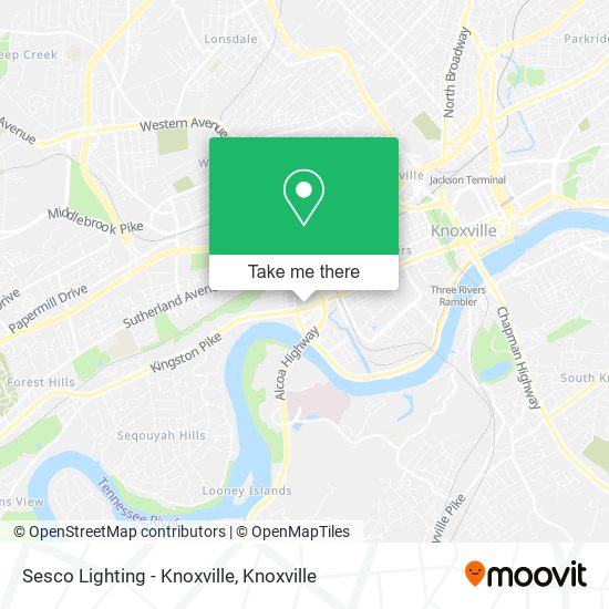 Sesco Lighting - Knoxville map