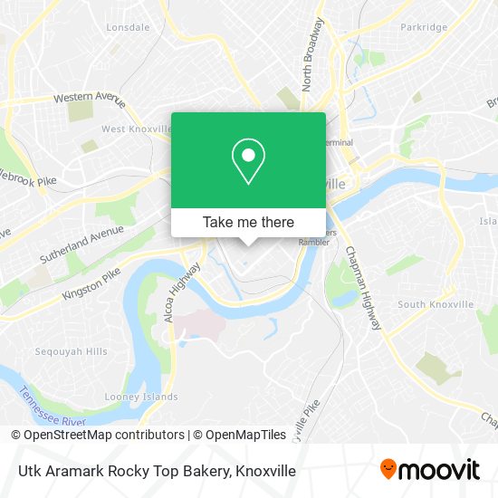 Mapa de Utk Aramark Rocky Top Bakery