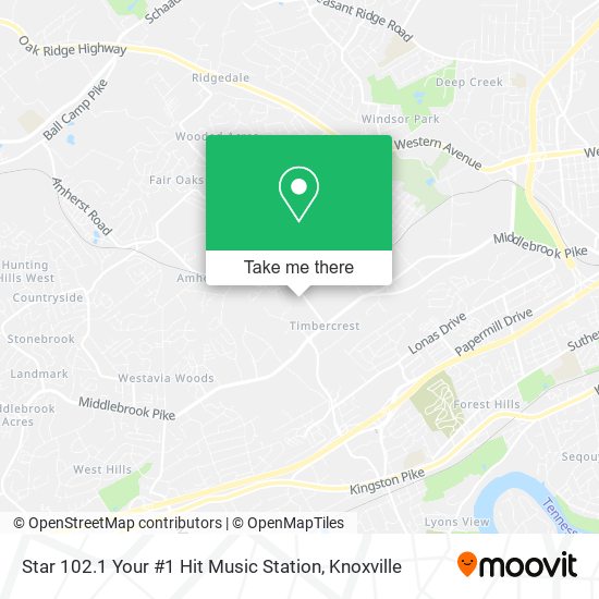 Mapa de Star 102.1 Your #1 Hit Music Station