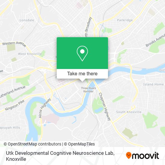 Utk Developmental Cognitive Neuroscience Lab map